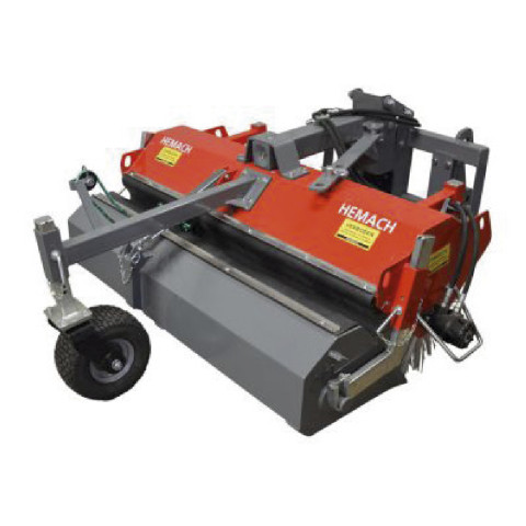 Veegmachine met opvangbak